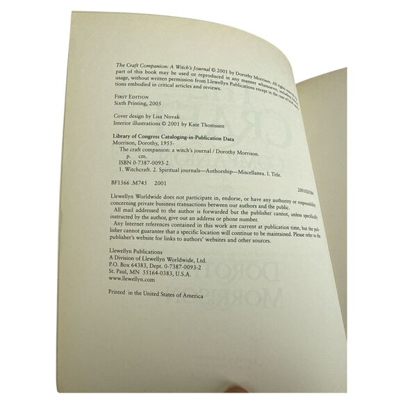 The Craft & Companion Journal Dorothy Morrison Wicca Witchcraft Spell Book Set - Picture 10 of 11